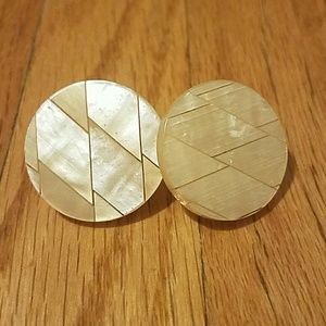 Round Geometric Earrings